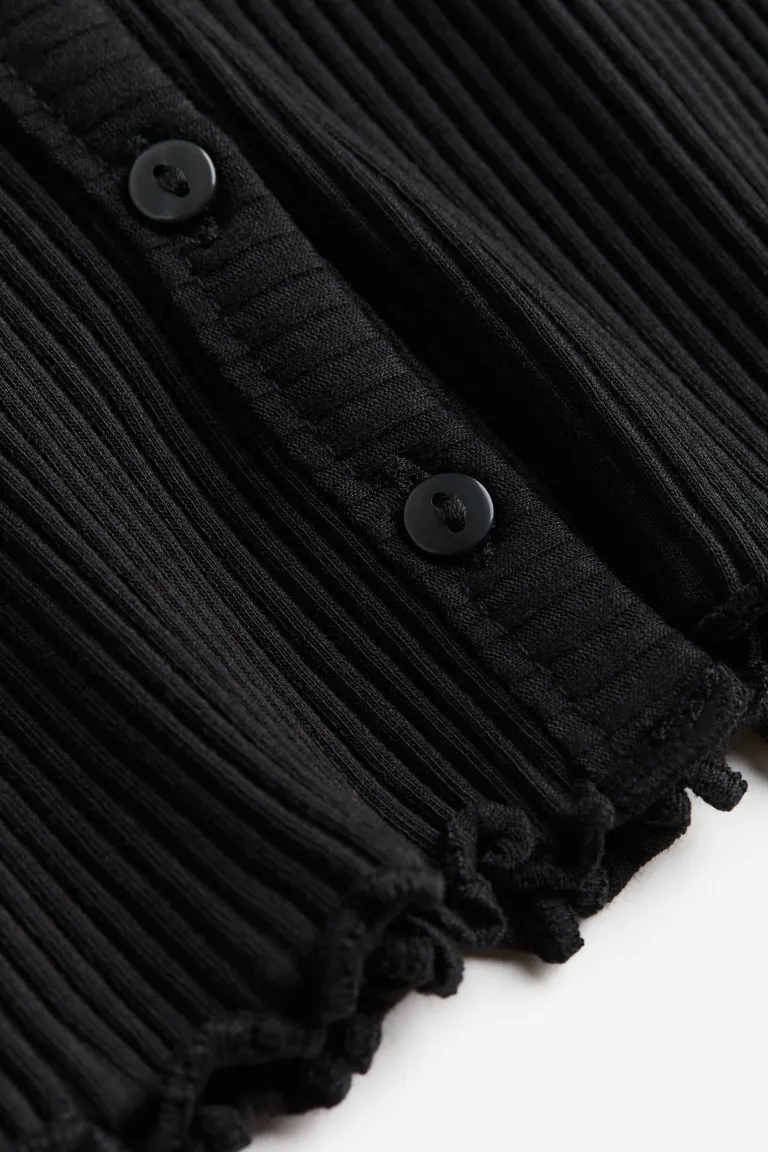 

Кардиган из джерси в рубчик H&M, черный