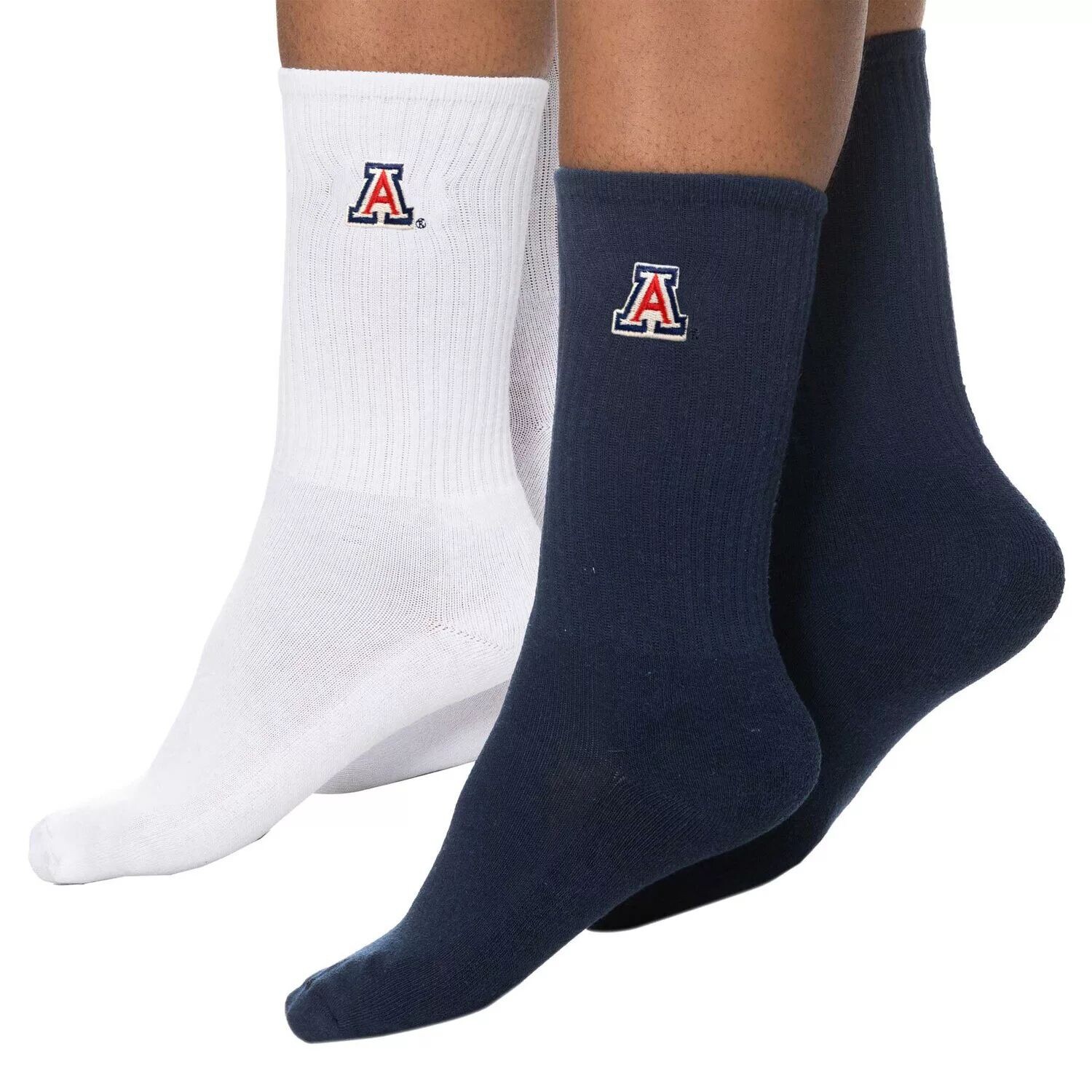 

Женские темно-синие/белые носки ZooZatz Arizona Wildcats, комплект из 2 четверть длины