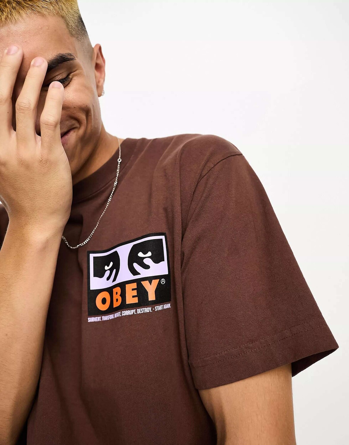 

Коричневая футболка Obey Subvert, Коричневый