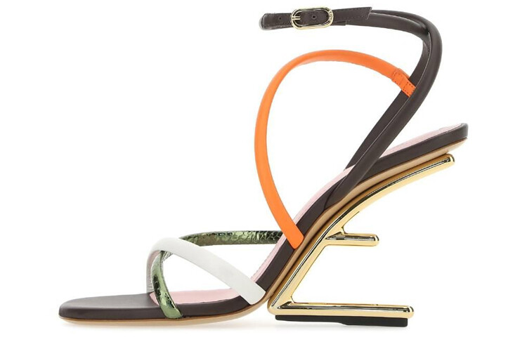 

Сандалии Fendi First Slide женские, черный / розовый / оранжевый