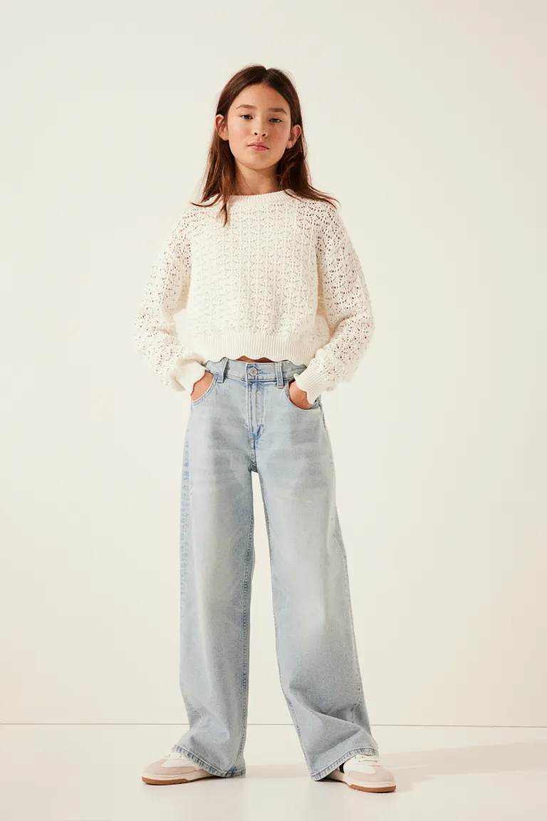 

Свитер вязки пуантелле H&M, белый