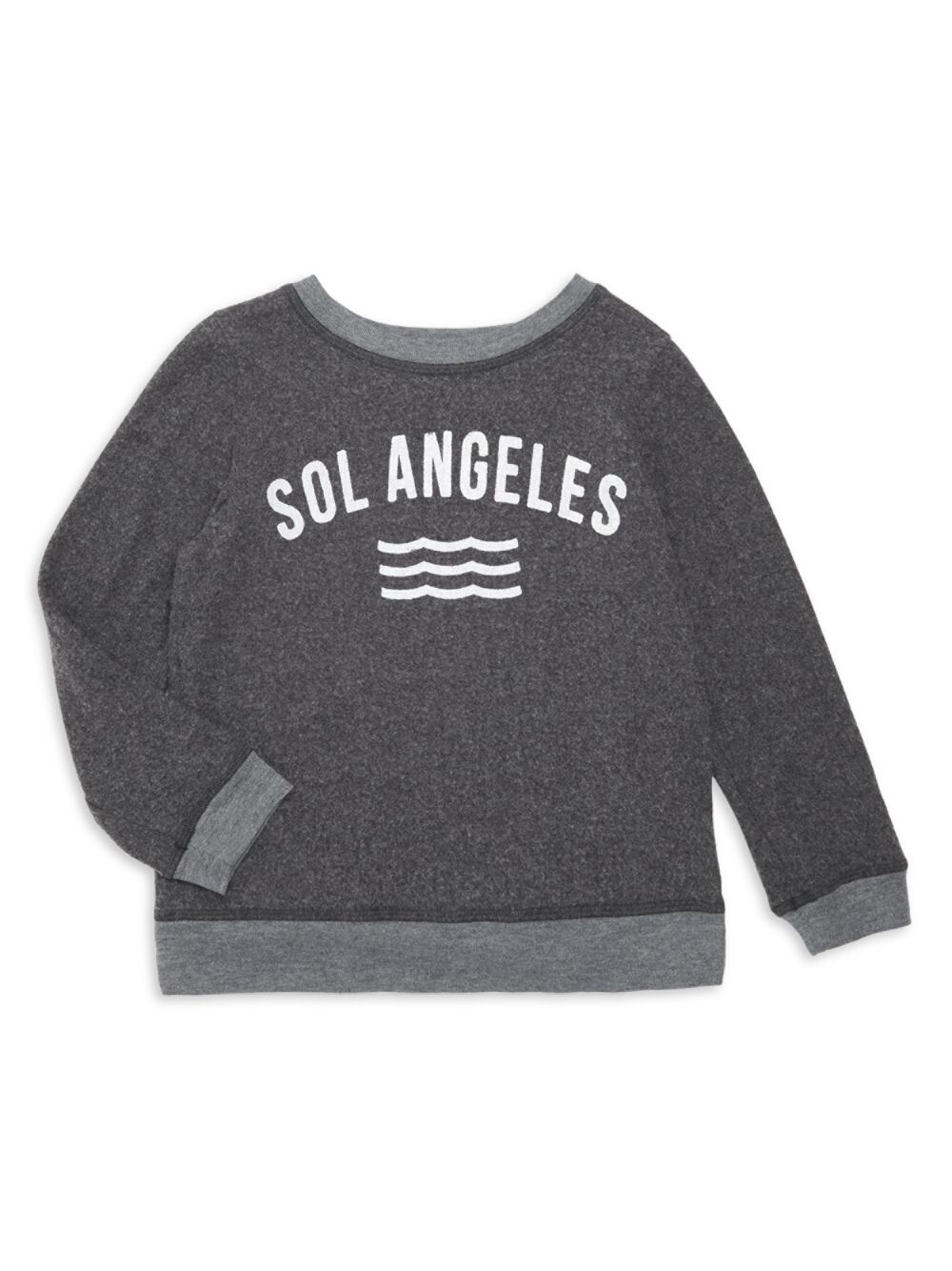 

Толстовка с логотипом Little Girl's & Girl's Waves Sol Angeles, черный