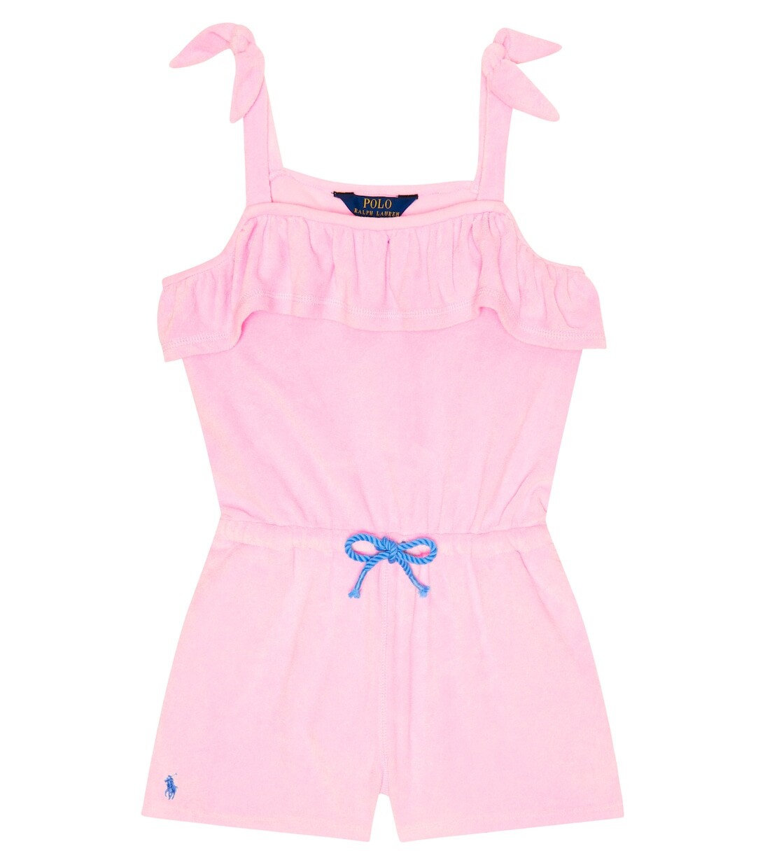 

Махровый комбинезон из смесовой хлопковой ткани Polo Ralph Lauren, розовый
