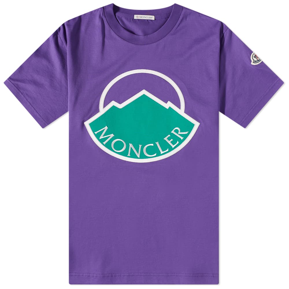 Moncler Футболка с большим логотипом, фиолетовый