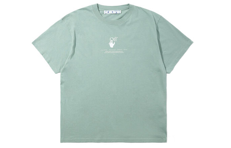 

Off-White Мужская футболка с круглым вырезом SS21 зеленая