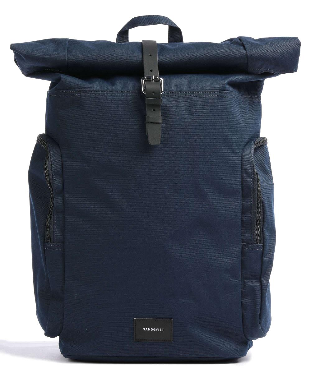 Рюкзак Ground Axel Rolltop 16 дюймов из переработанного полиэстера Sandqvist, синий рюкзак ground knut из органического хлопка и переработанного полиэстера sandqvist синий