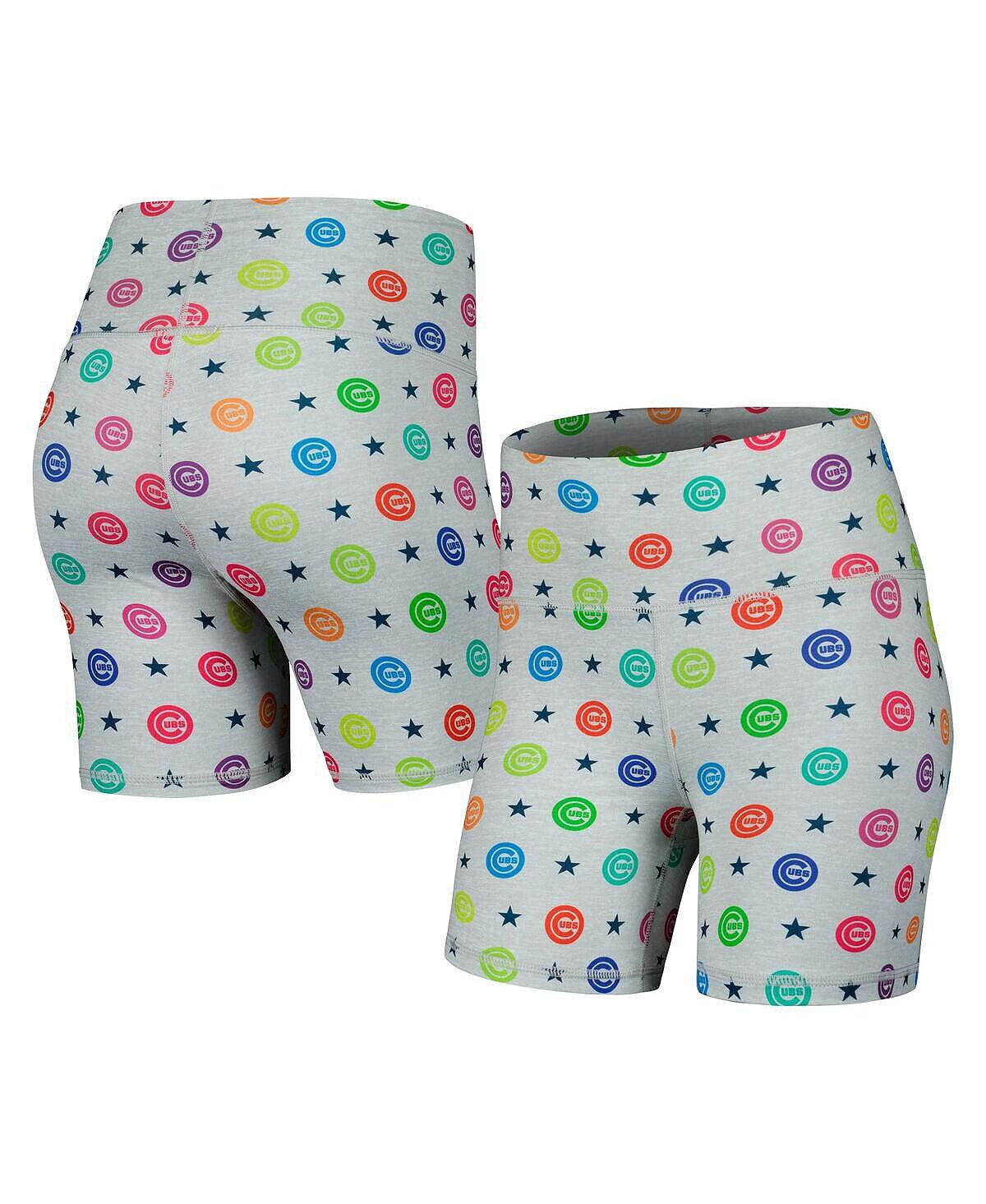 

Женские серые шорты Chicago Cubs TLC Rainbow Terez, серый