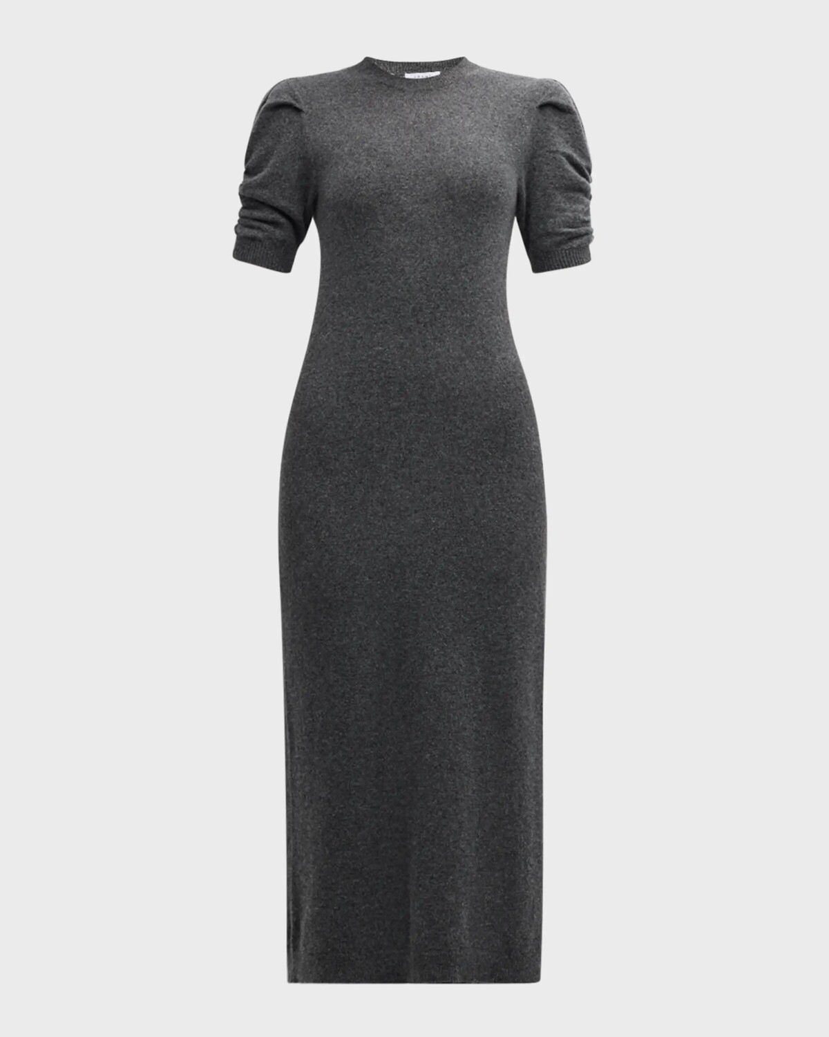 

Кашемировое платье со сборками на рукавах Frame, цвет Dark Gris Heather