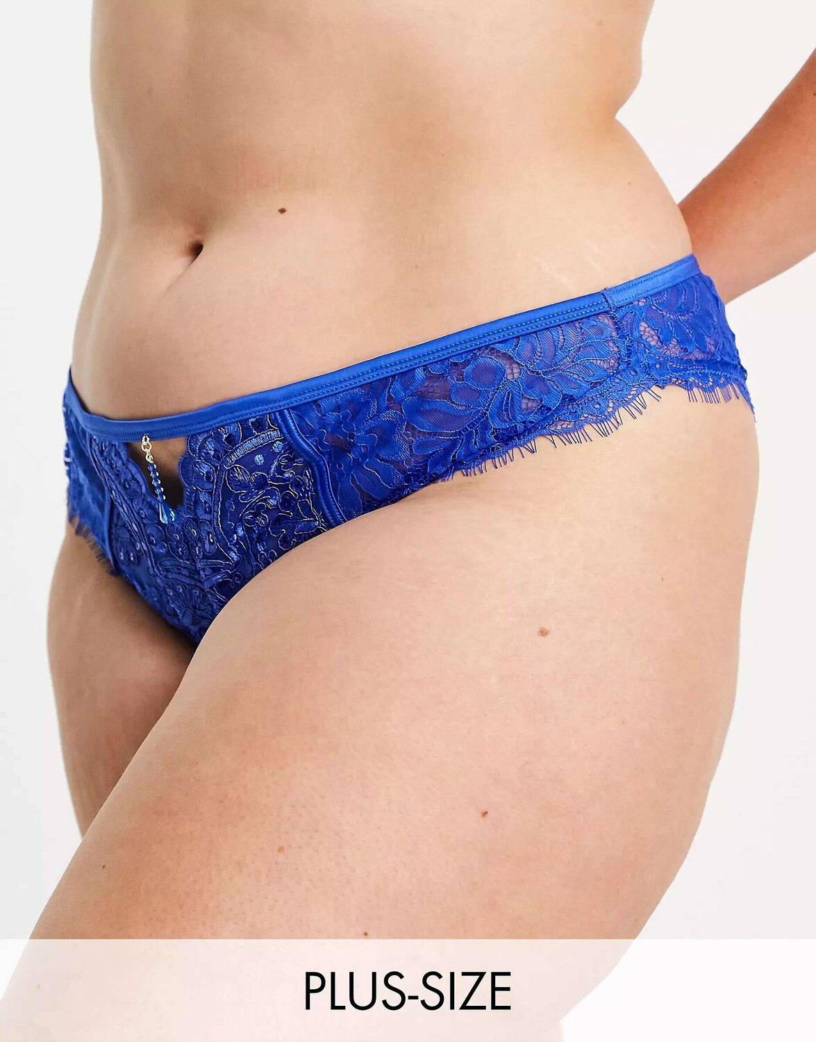 

Кобальтовые кружевные трусы Ann Summers Curve Fiercely Sexy, расшитые пайетками