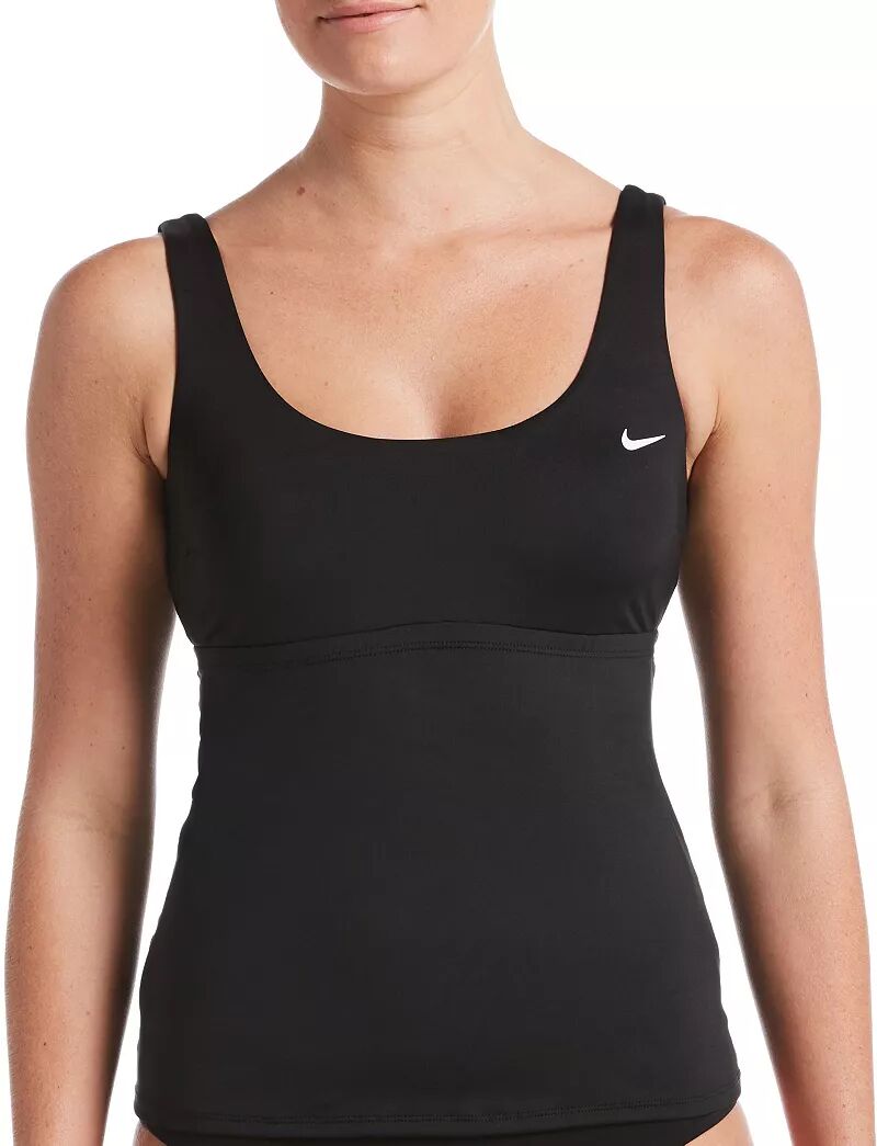 Женская майка-танкини с овальным вырезом Nike Essential, черный