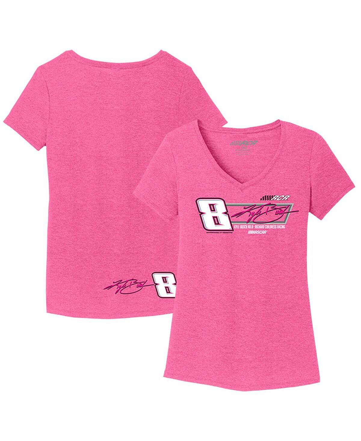 

Женская розовая футболка с v-образным вырезом Kyle Busch Richard Childress Racing Team Collection, розовый
