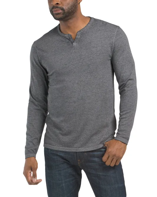 

Футболка с длинными рукавами и вырезом Venice Burnout Lucky Brand, черный