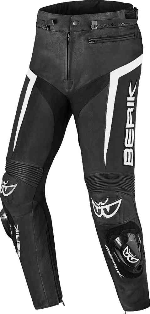 Мотоциклетные кожаные брюки Misle Berik, черно-белый