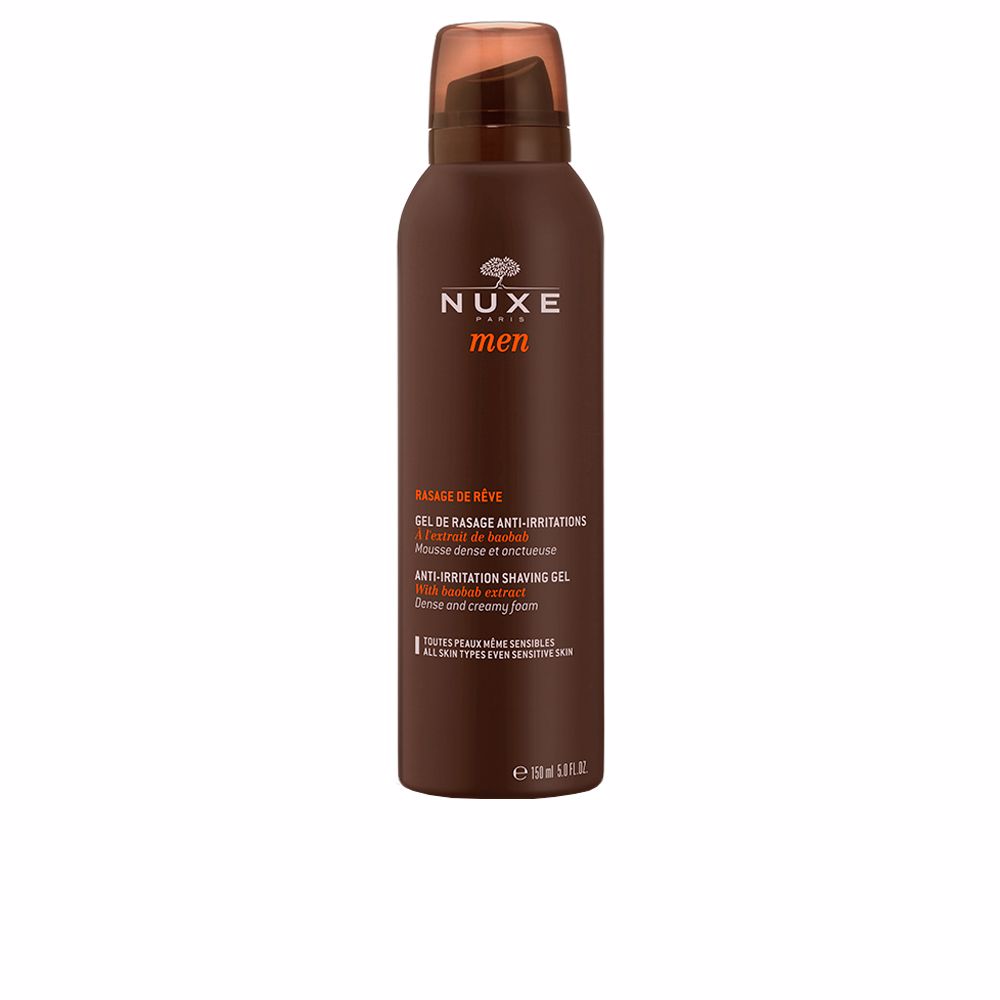 Пена для бритья Nuxe men gel de afeitar anti-irritaciones Nuxe, 150 мл цена и фото