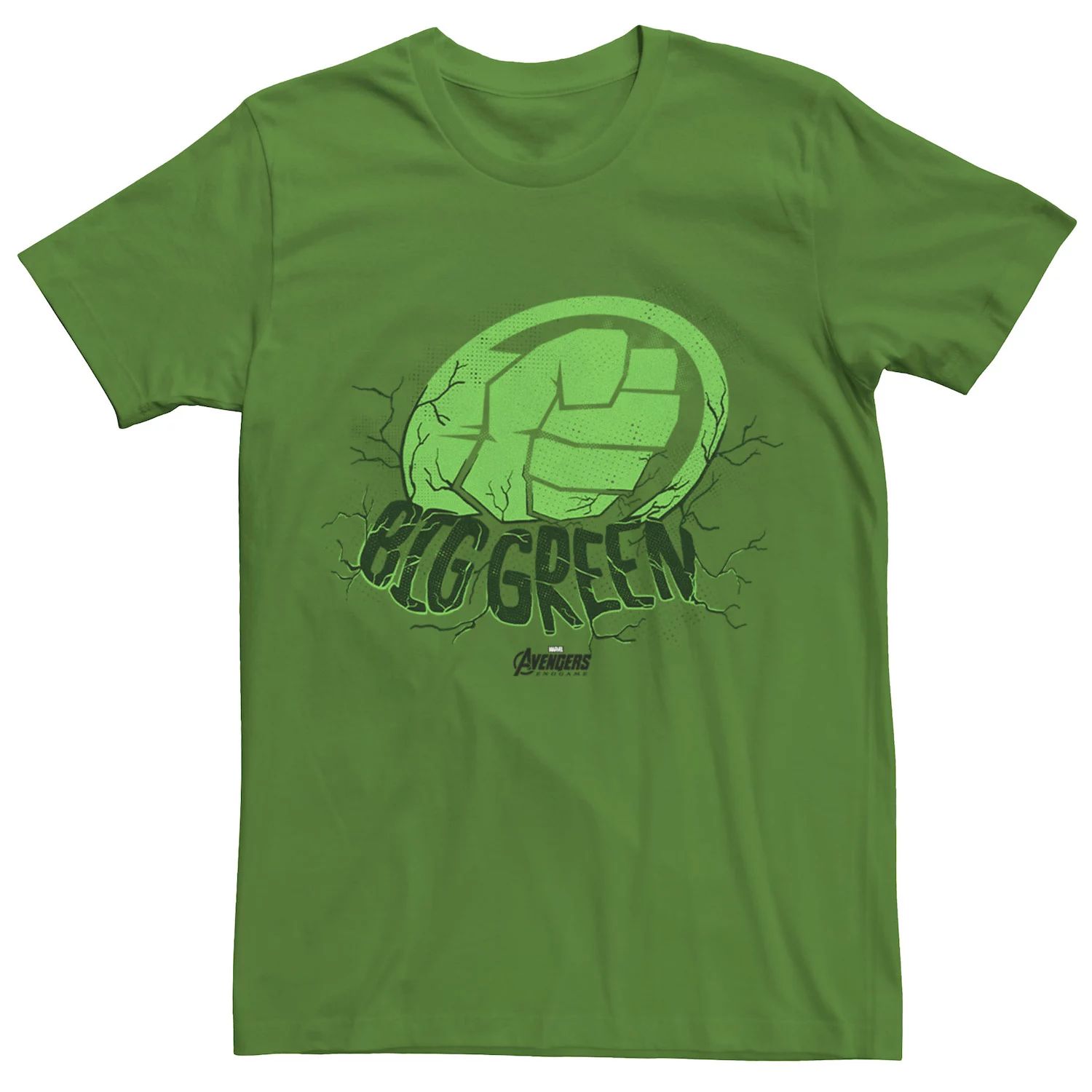 Мужская большая зеленая футболка с рисунком «Мстители: Финал, Халк» Marvel