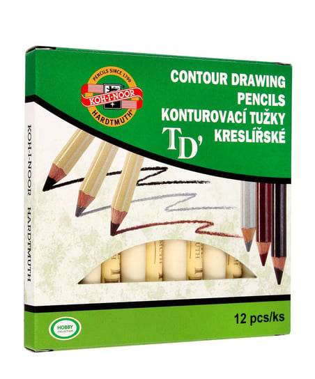 Чешский карандаш для глаз - графит, 12 шт. Koh-I-Noor набор ластиков koh i noor 8 шт