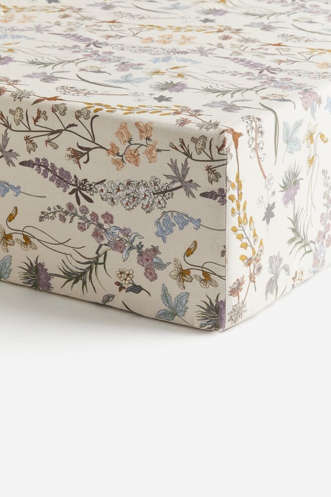 

Хлопковая простыня с рисунком H&M, 180x200 см, бежевый