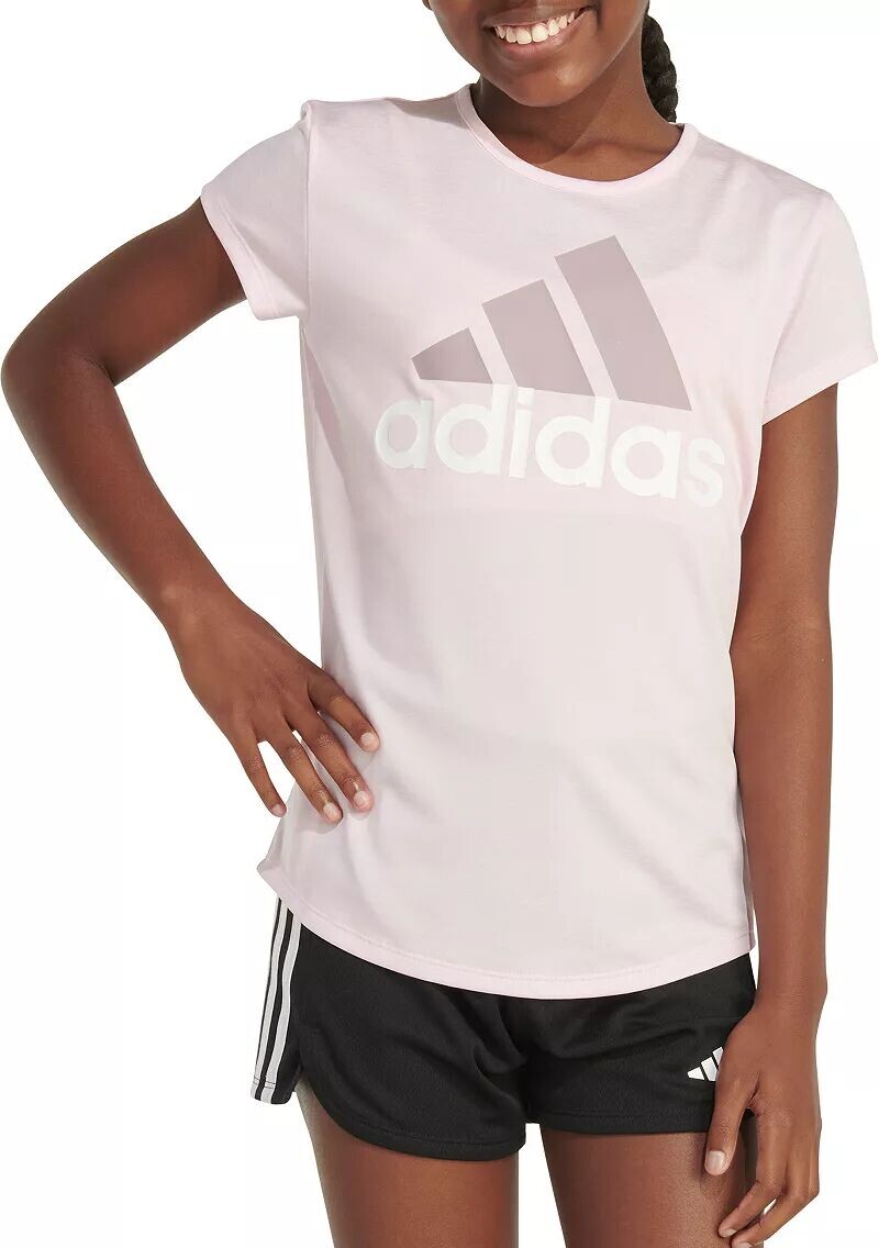 

Футболка Adidas Essential из полиэстера с принтом Хезер для девочек