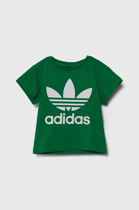 

adidas Originals Детская хлопковая футболка TREFOIL, зеленый