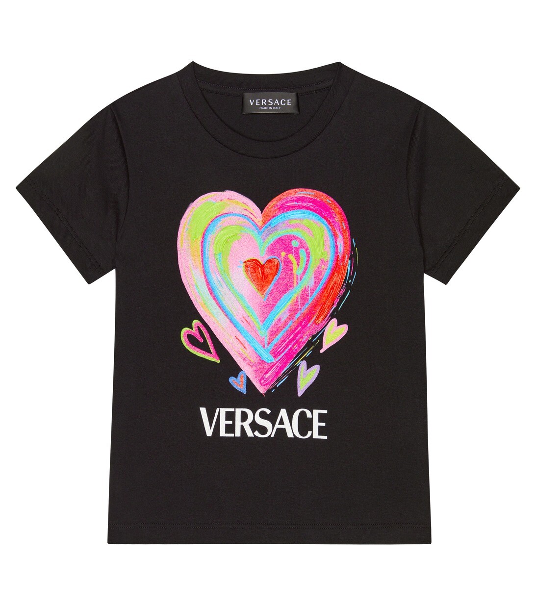 

Хлопковая футболка с принтом Versace, черный
