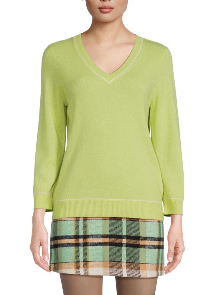 

Кашемировый свитер с V-образным вырезом In2 By In Cashmere, цвет Aqava White