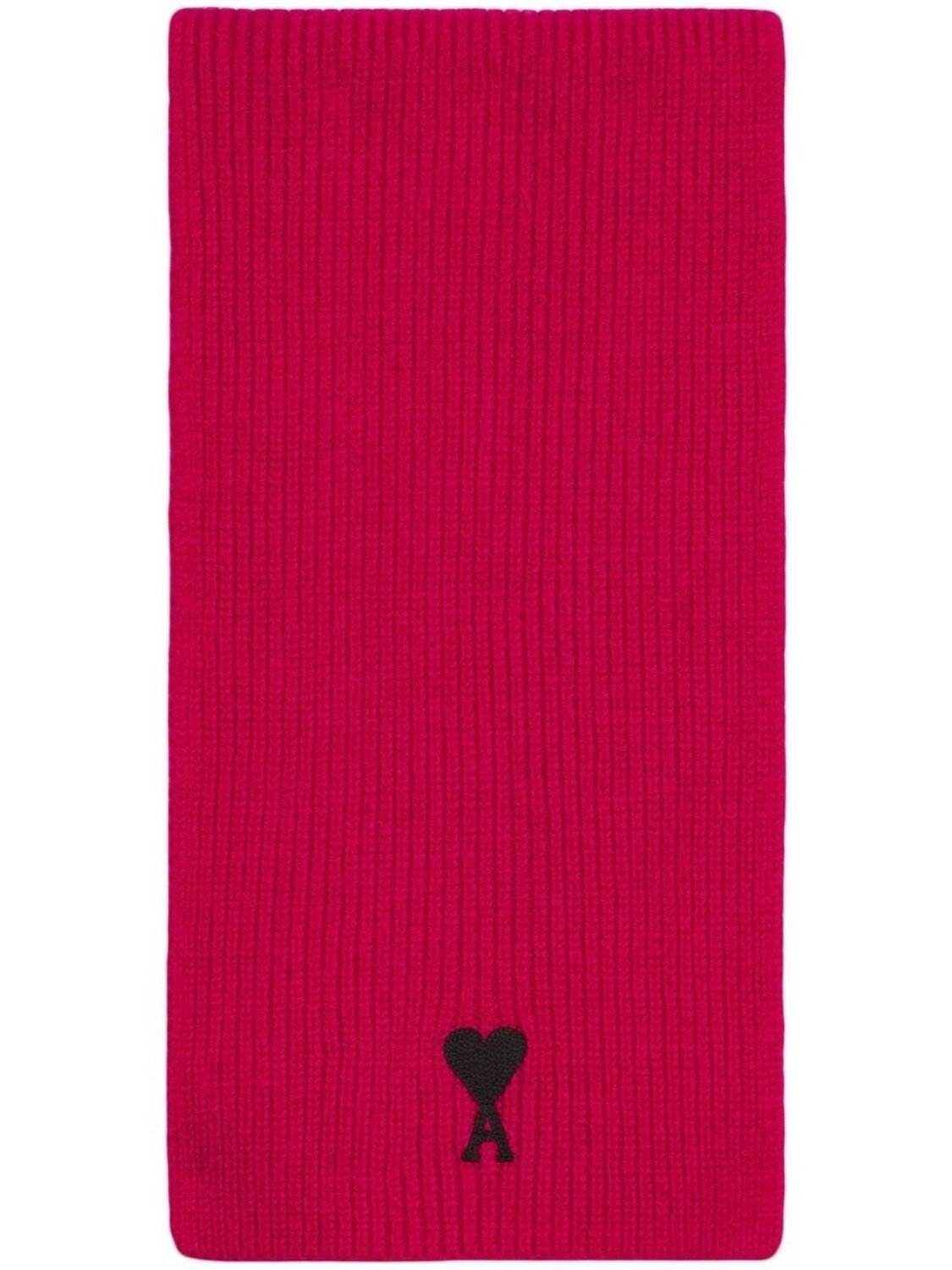 

AMI Paris шарф с монограммой Ami de Coeur, розовый