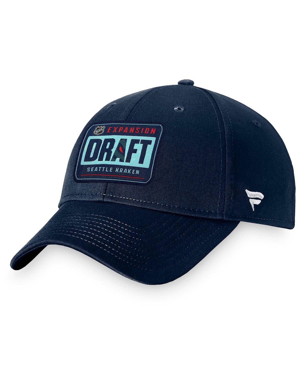 цена Мужская фирменная темно-синяя структурированная регулируемая кепка Seattle Kraken 2021 NHL Expansion Draft Fanatics