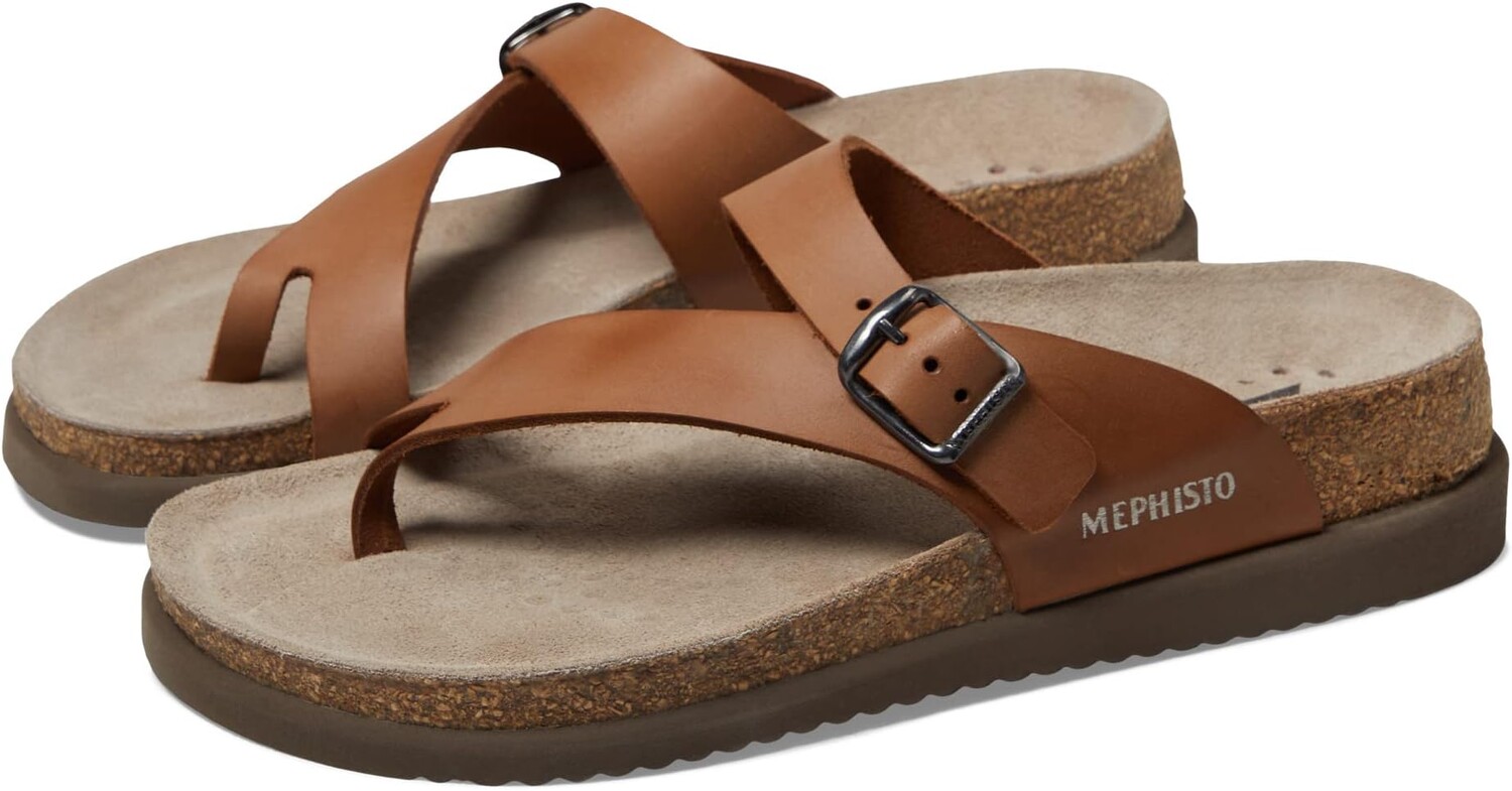 Сандалии на плоской подошве Helen Plus Mephisto, цвет Camel Scratch