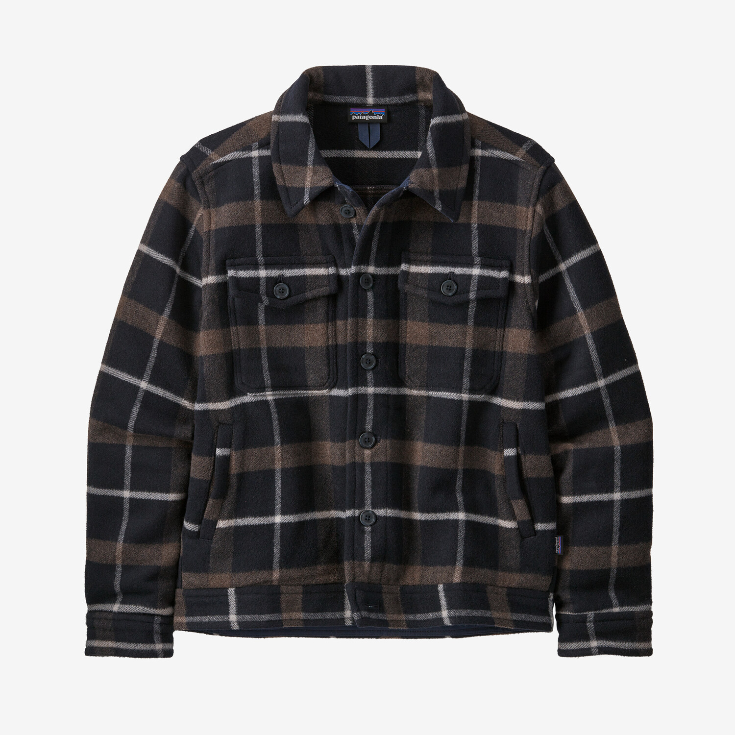 

Мужская шерстяная куртка дальнобойщика Melton Patagonia, цвет Peak Plaid: New Navy