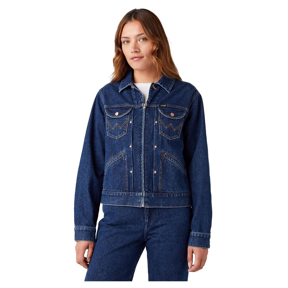 

Куртка Wrangler Pleated Denim, синий
