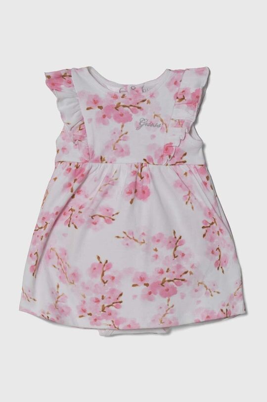 

Хлопковое платье для новорожденных Guess, розовый