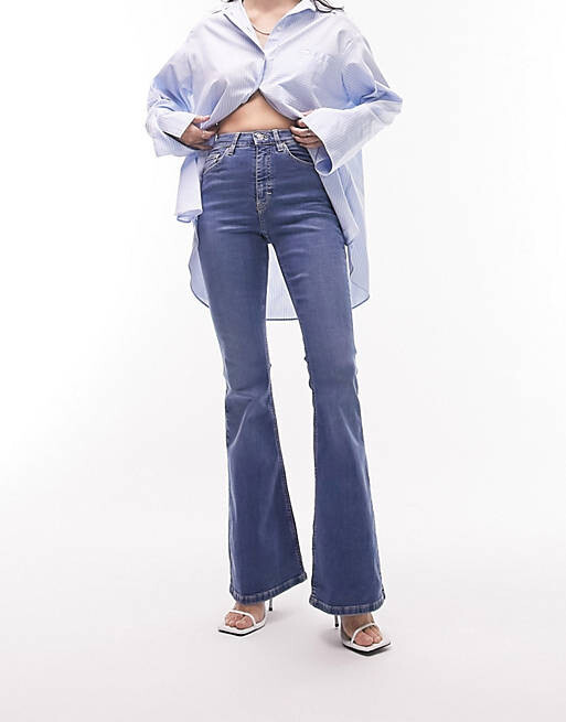 

Синие расклешенные джинсы Topshop Jamie