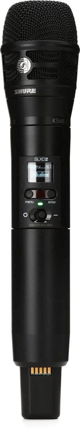 

Беспроводной ручной микрофонный передатчик Shure SLXD2/K8B — диапазон G58