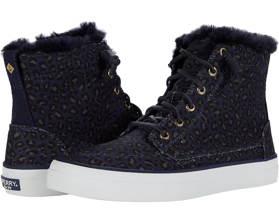 

Кроссовки Sperry Crest High Top Animal Print Textile, цвет Blue/Black