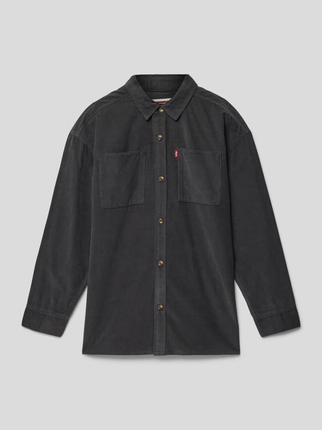 

Вельветовая рубашка с накладными нагрудными карманами Levi's, графит