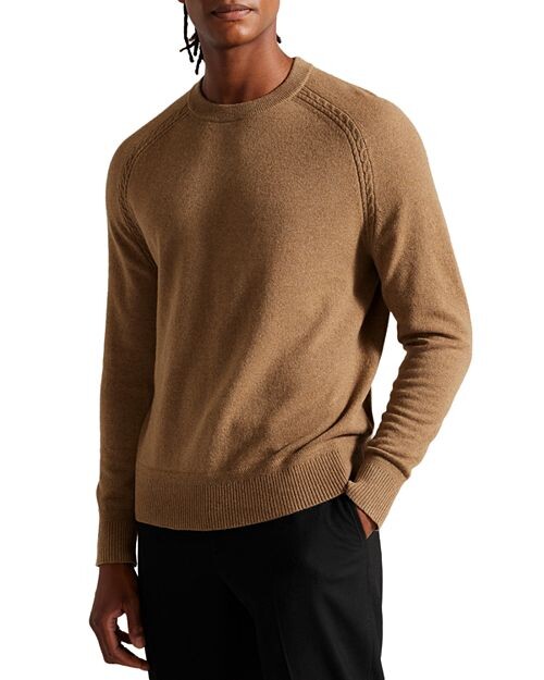 

Кашемировый свитер Glant с круглым вырезом Ted Baker, цвет Tan/Beige