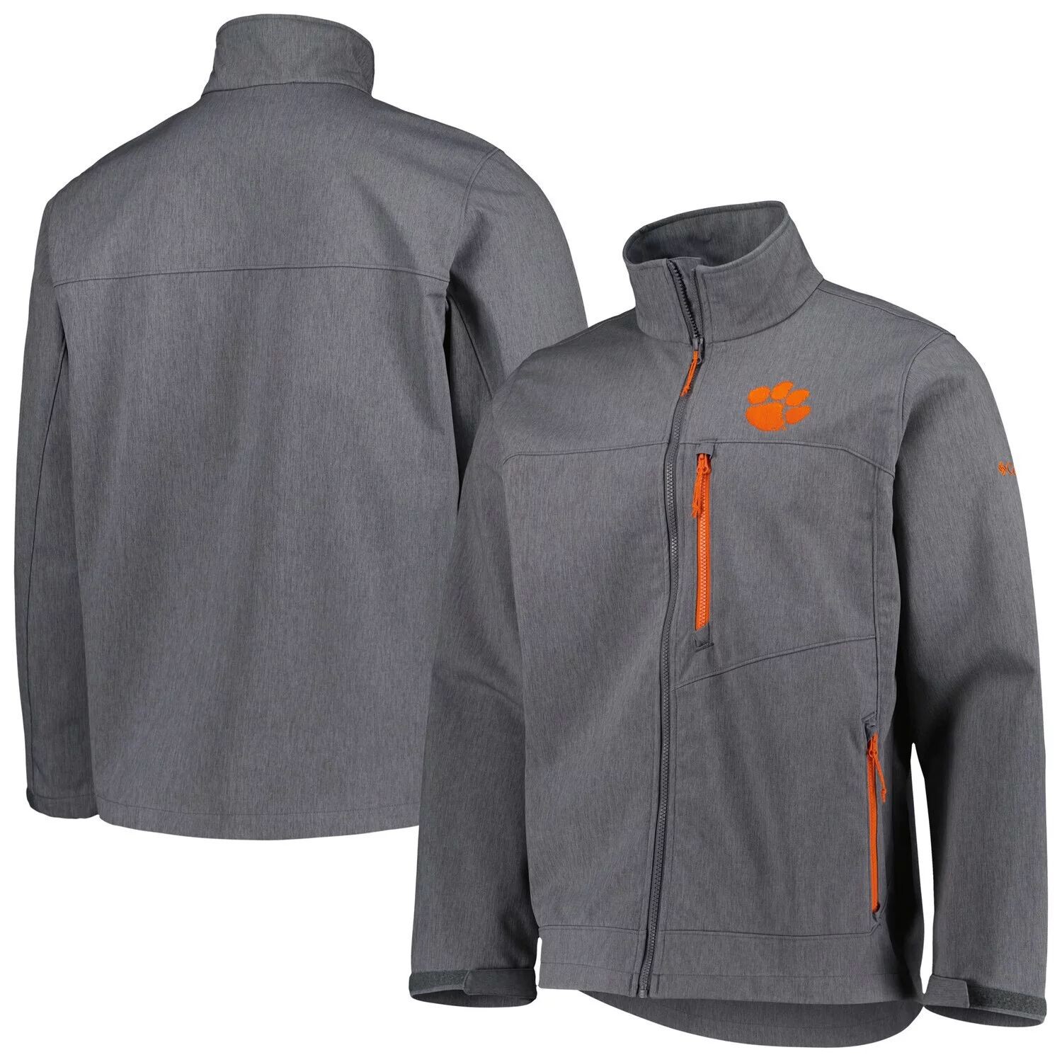 

Мужская куртка Columbia Grey Clemson Tigers Ascender II с молнией во всю длину