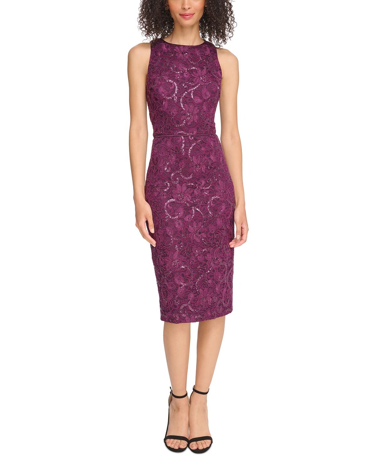 

Кружевное облегающее платье с пайетками Vince Camuto