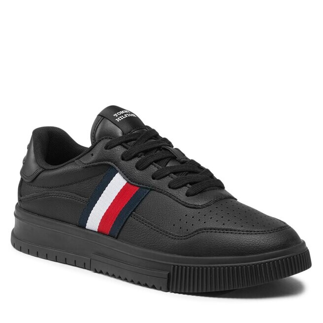 

Кроссовки Tommy Hilfiger SupercupLeather Stripes, черный