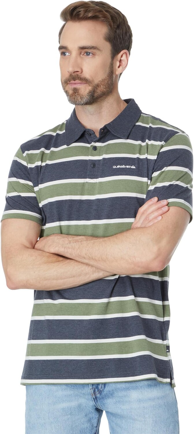 

Рубашка-поло Stripe Lite Polo Quiksilver, цвет Tarmac