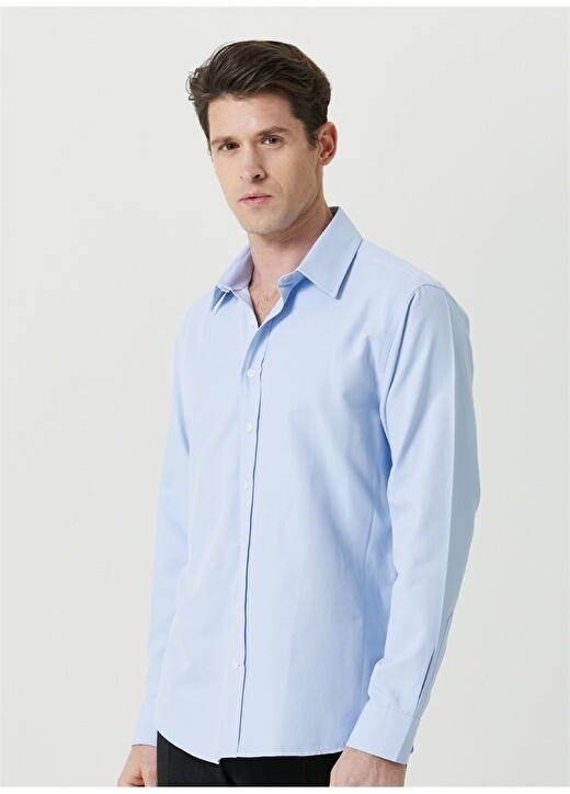 

Голубая мужская рубашка Slim Fit с классическим воротником Network