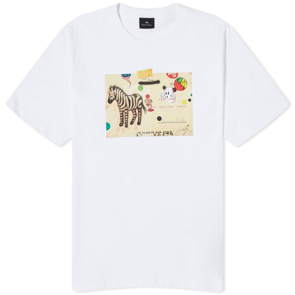

Футболка с изображением зебры Paul Smith, белый