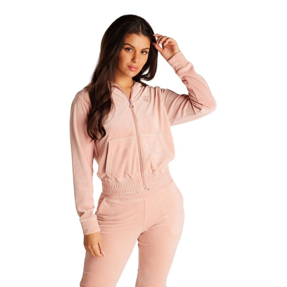 

Куртка Siksilk Velour Embroidered Tracksuit, розовый