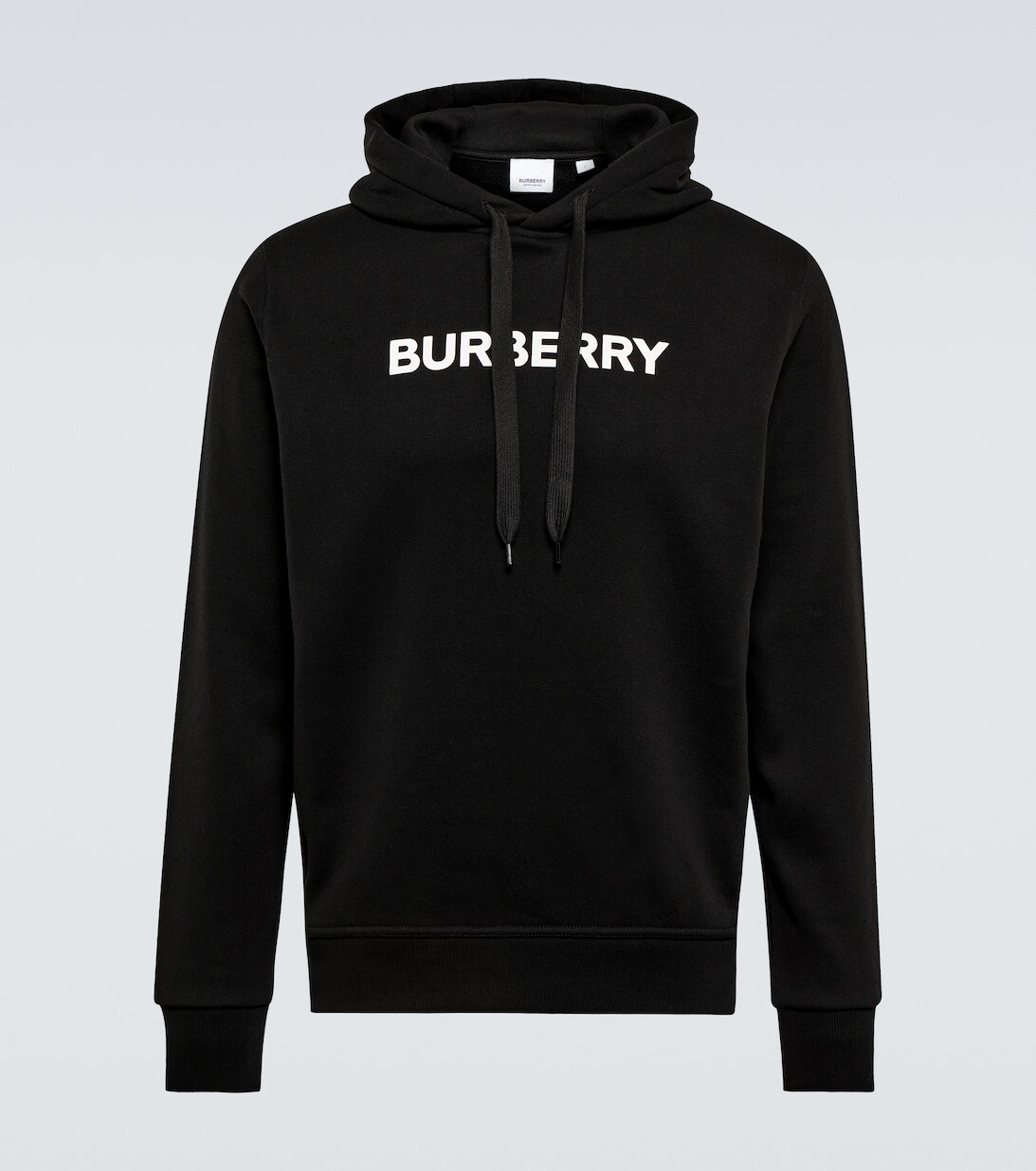 

Худи из хлопкового джерси с логотипом Burberry, черный