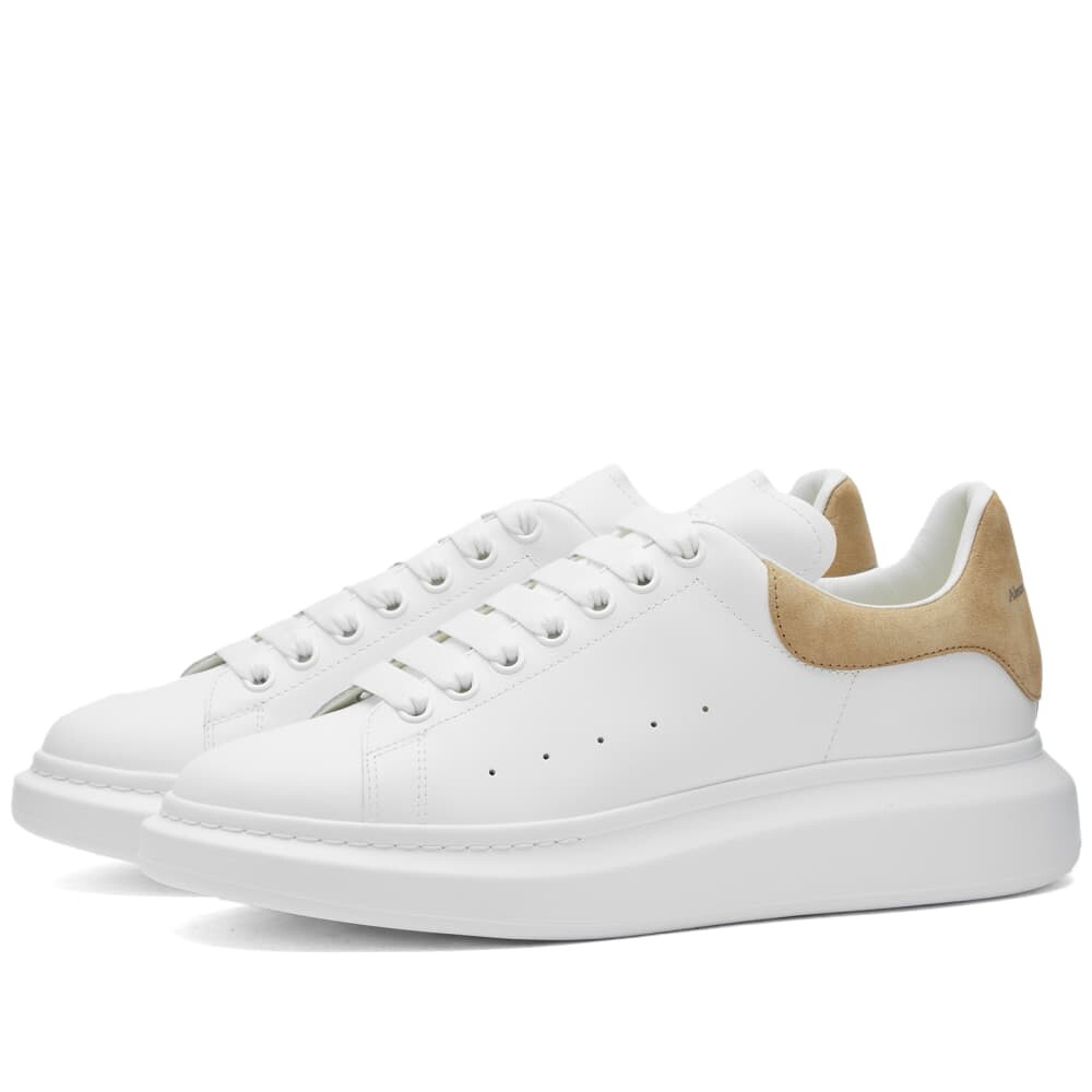 

Большие кроссовки на каблуке Alexander McQueen, белый/бежевый