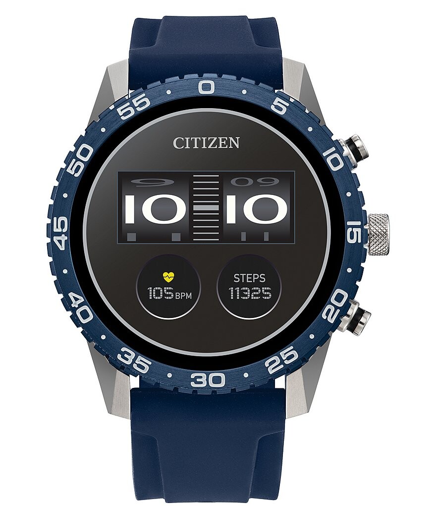 

Умные часы Citizen унисекс G2 Sport с синим силиконовым ремешком, синий