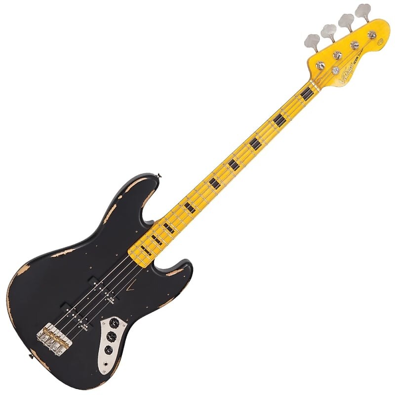 

Басс гитара Vintage Bass VJ74MRBK Distressed finish, Black