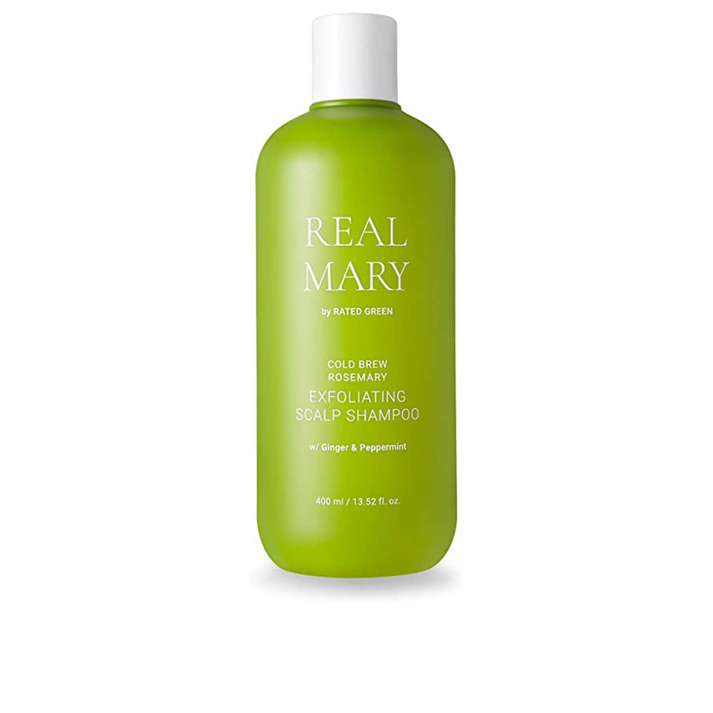 Очищающий шампунь Real Mary Exfoliating Scalp Shampoo Rated Green, 400 мл шампунь для волос rated green глубоко очищающий и отшелушивающий шампунь с соком розмарина real mary exfoliating scalp shampoo