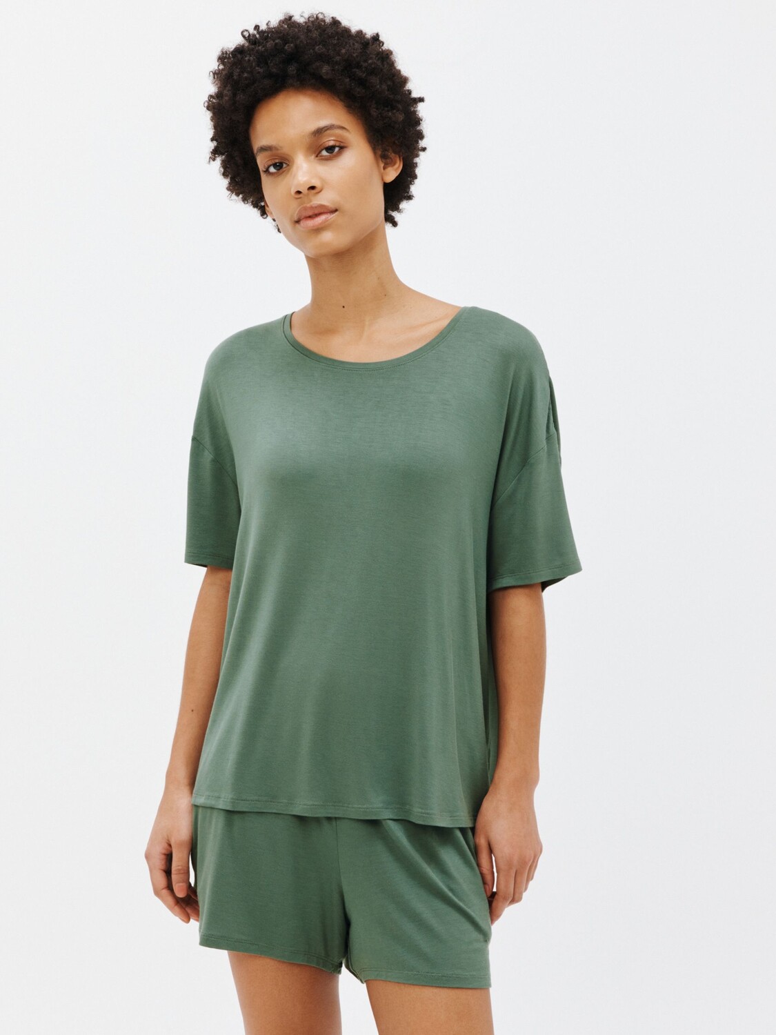 

Пижамный комплект John Lewis Anyday Zara Shorty цвета хаки