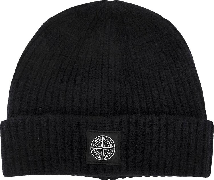 

Шапка Stone Island Ribbed 'Black', черный